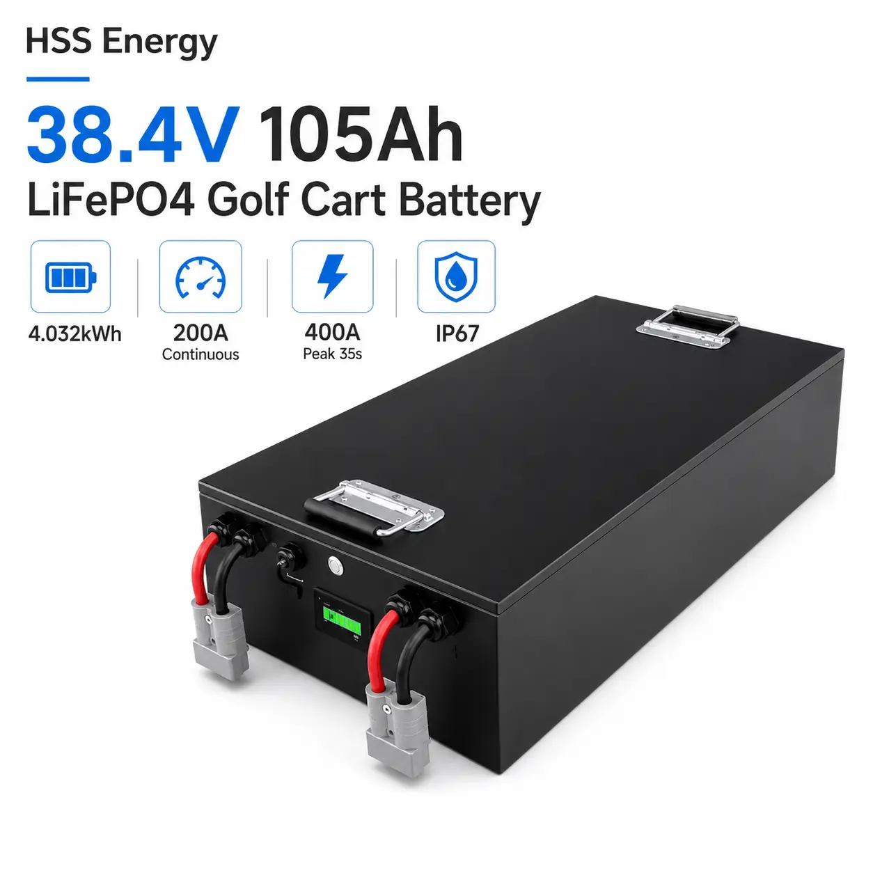 36V 105Ah golfvogn litiumbatteri