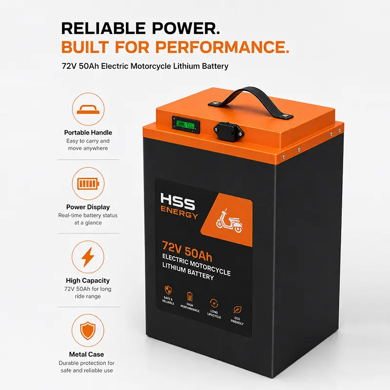 72V 50Ah elektrisk motorcykel lithium batteri