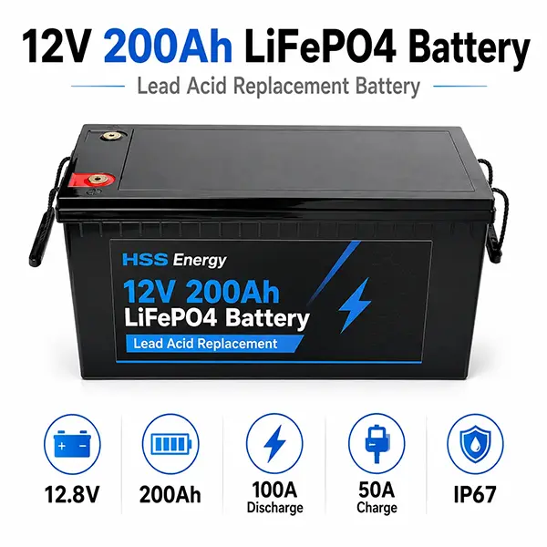 12V 200Ah LiFePO4 Battery